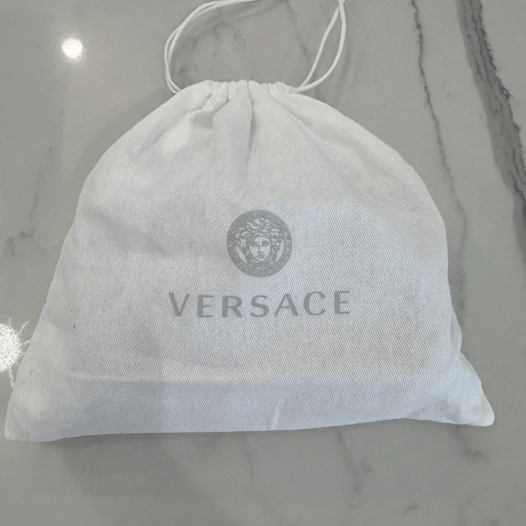 Versace Mini Medusa Monogram Crystal Embellished Satin Shoulder Bag - Picture 11 of 11